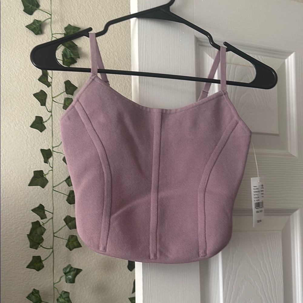La Hearts Pink Fitted Bustier Camisole